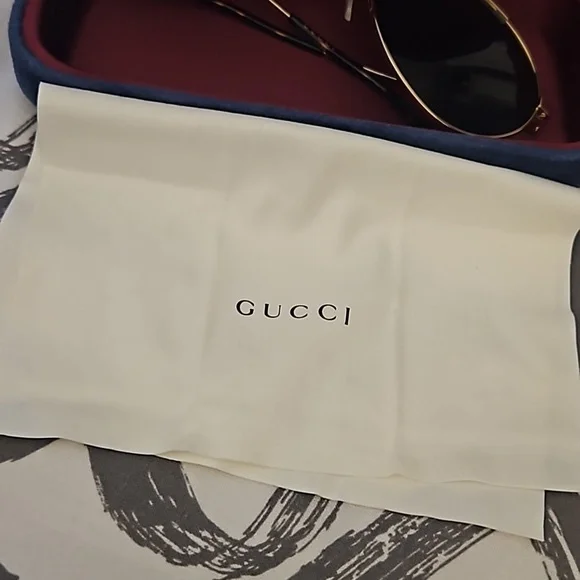 Gucci Aviator Gold Metal Sunglasses